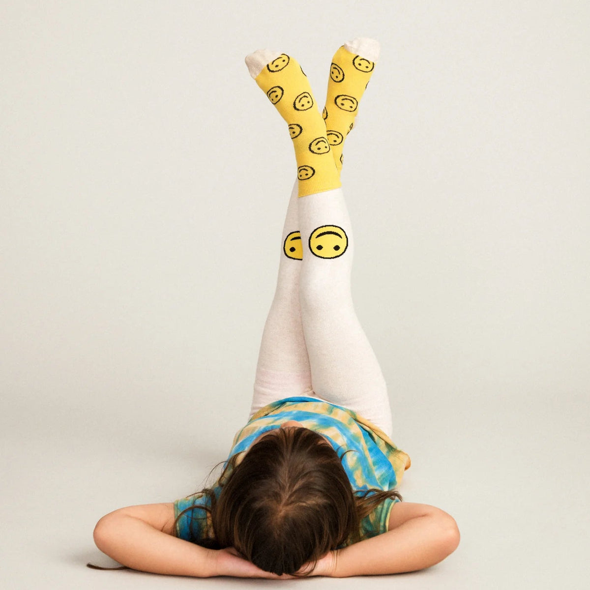 Mini Emoji Crew Socks - Mustard
