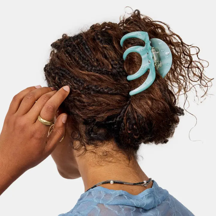 Octopus Claw - Large Blue Dew worn on model