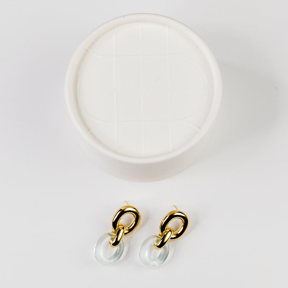 Connected Loop Earrings - Gold Vermeil, Skylight CLED