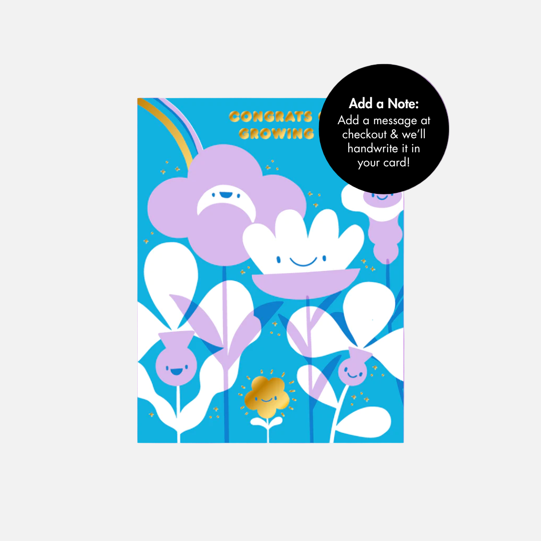 Hello Lucky Flower Baby Card