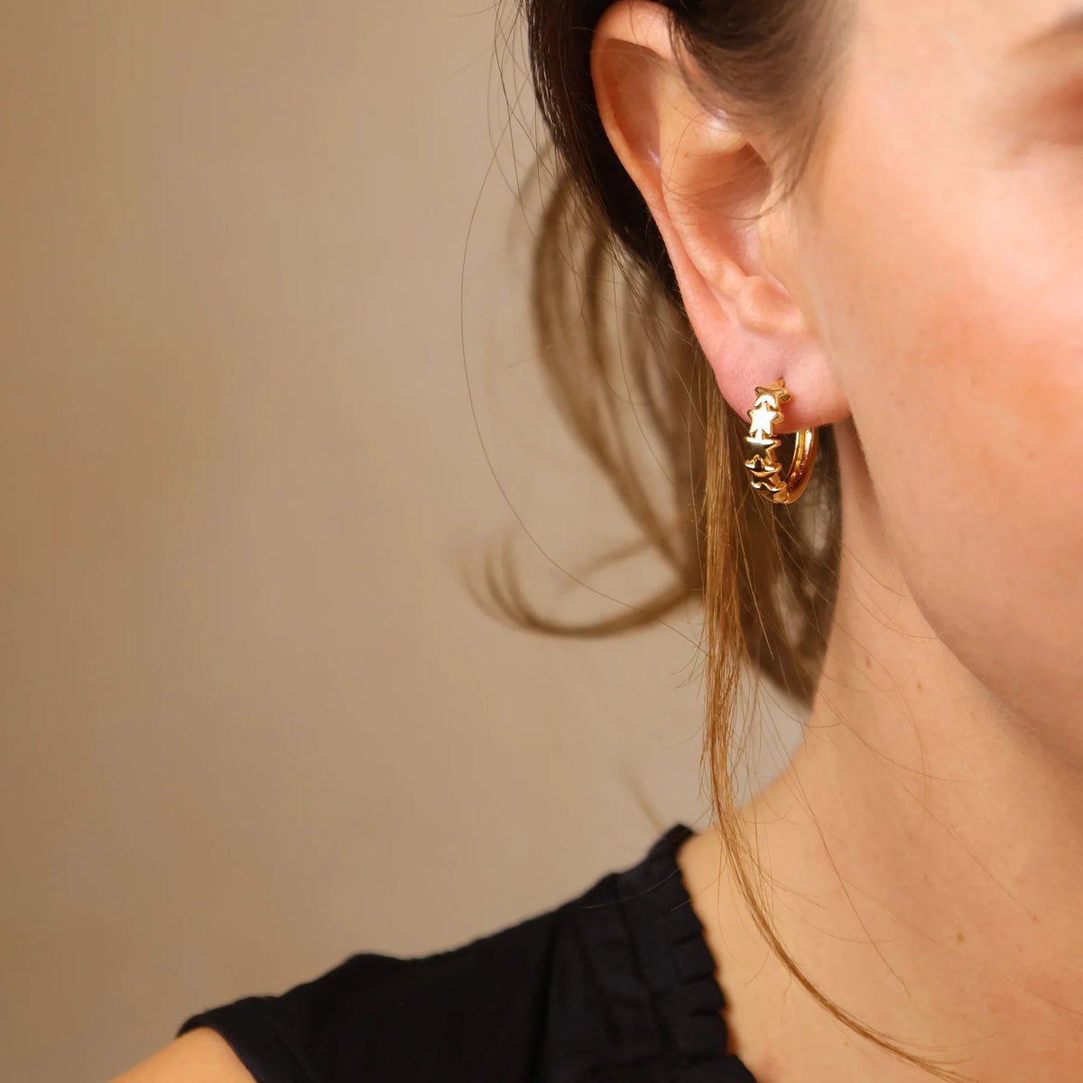 Stars Clicker Hoop Earrings