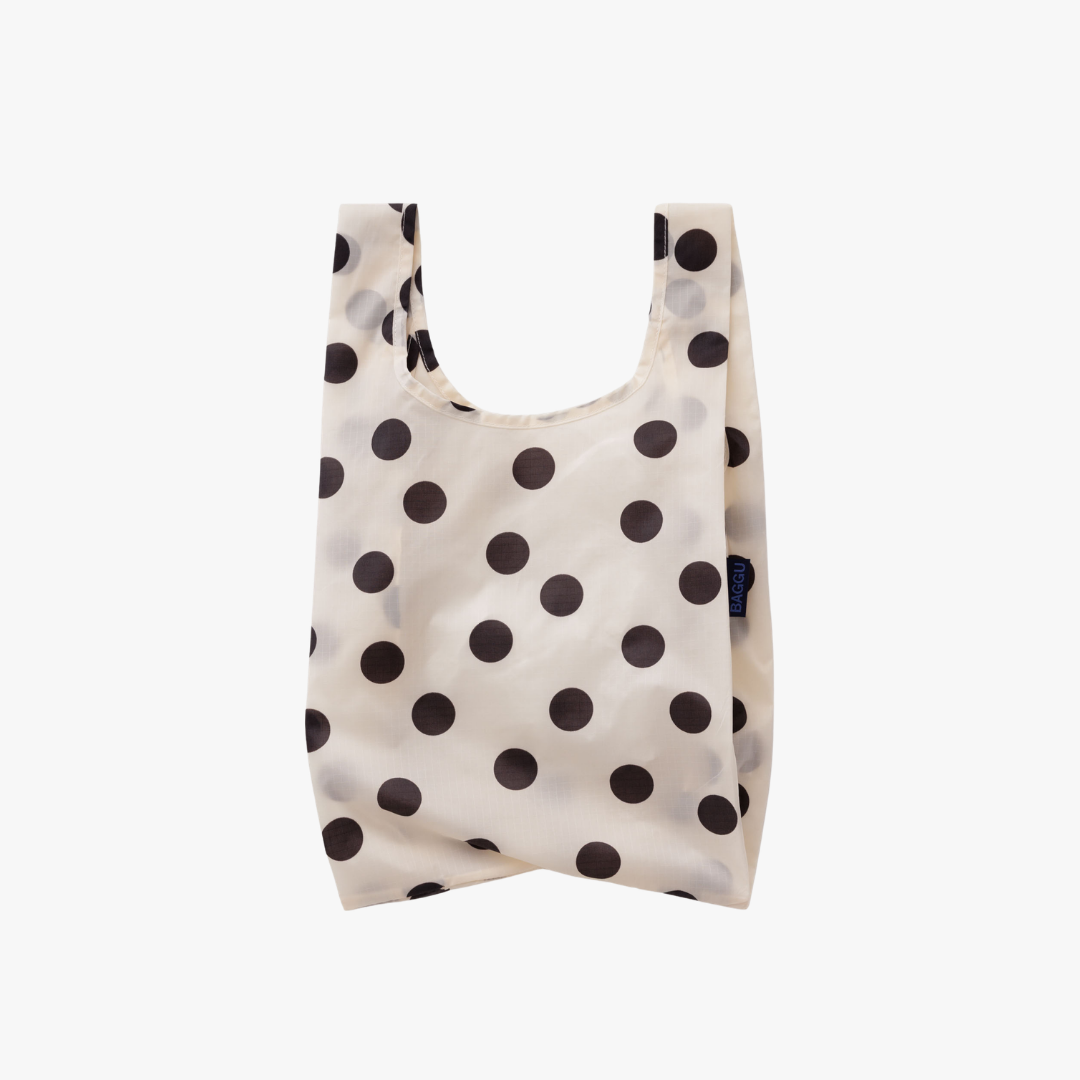 Baby Baggu - Cream and Black Polka Dot
