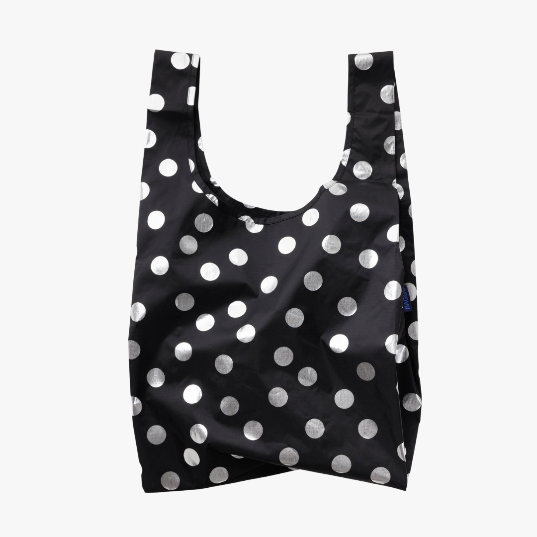 Baggu - Silver Metallic Polka Dot
