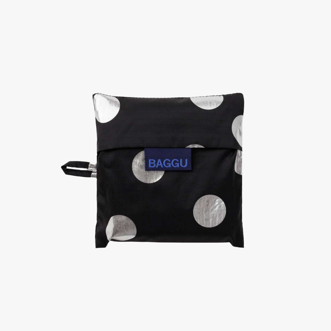 Baggu - Silver Metallic Polka Dot