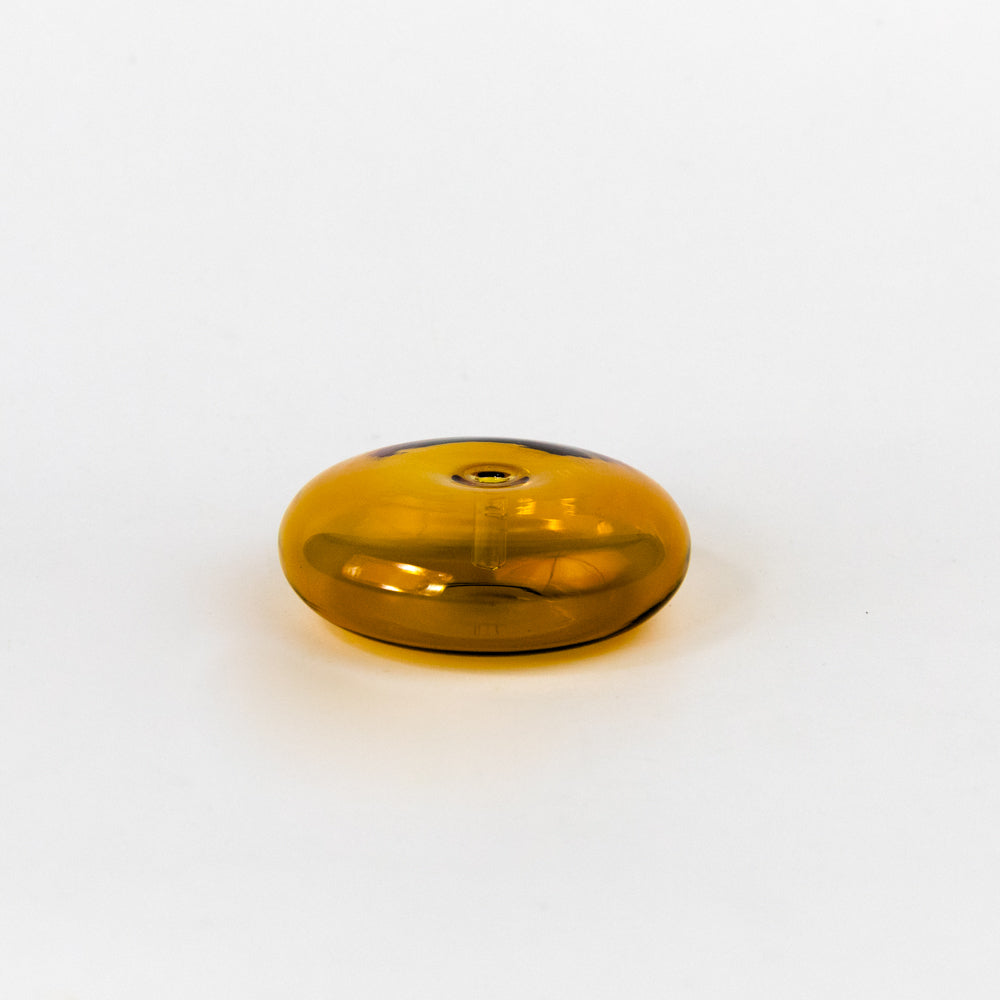 Glass Bubble Incense Holder - Amber Translucent