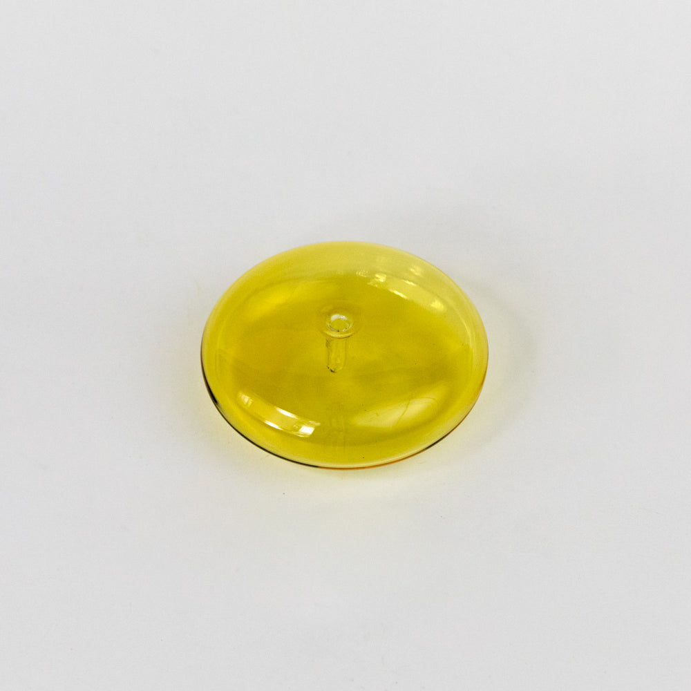Glass Bubble Incense Holder - Goldenrod Translucent