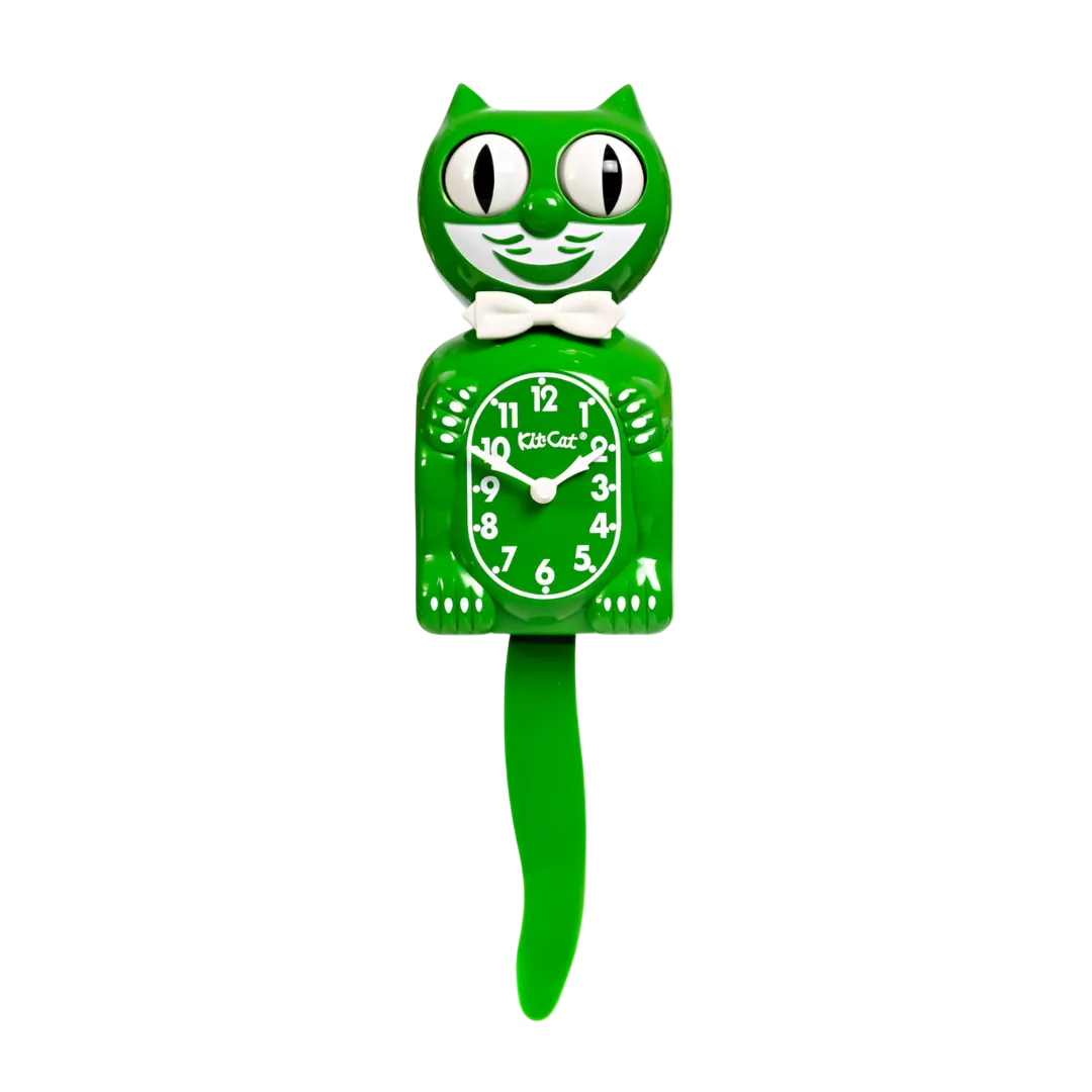 Classic Green Kit Cat Klock