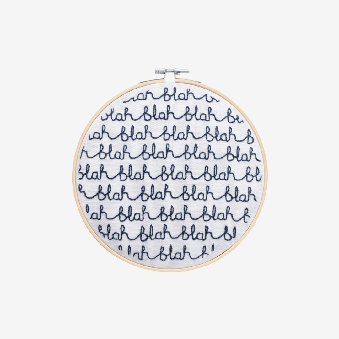 Blah Blah Blah Donna Wilson Embroidery Hoop Kit