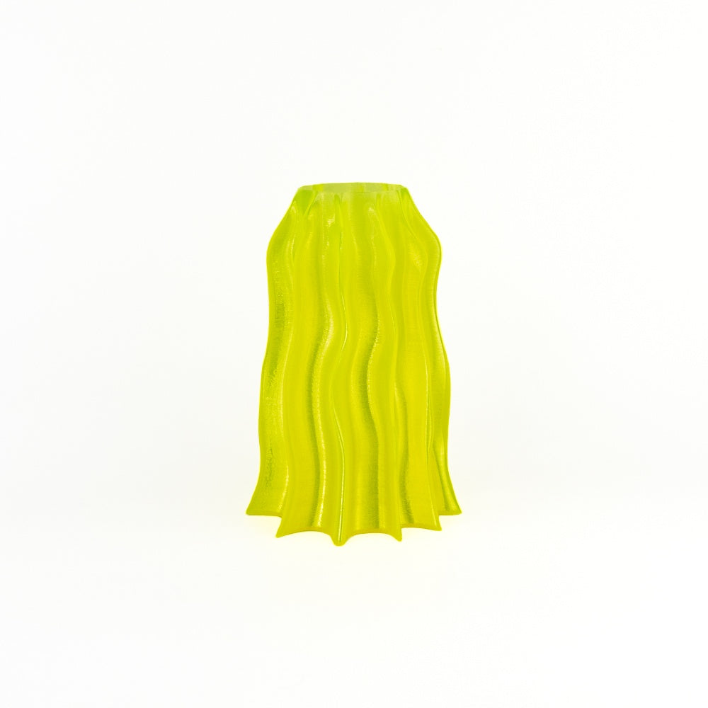 Rib Vase - Translucent Electric Yellow