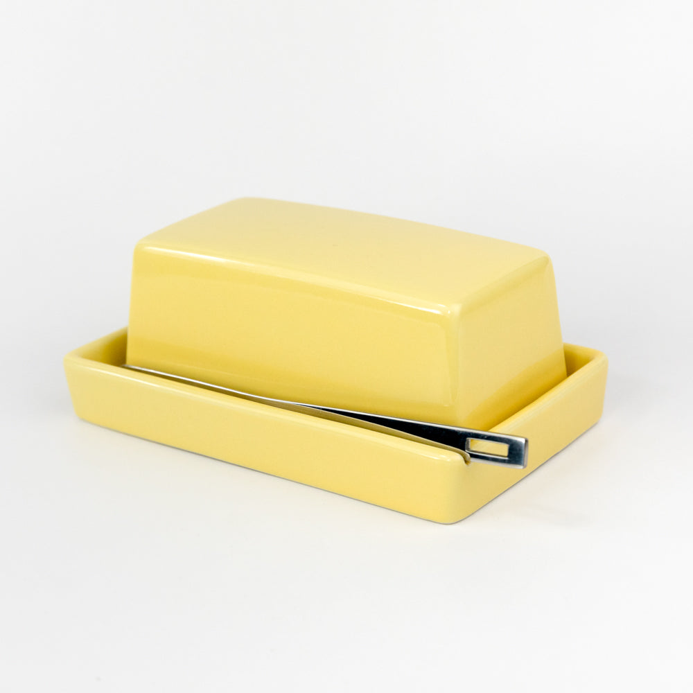 Butter Dish with Stainless Steel Knife - Banana
